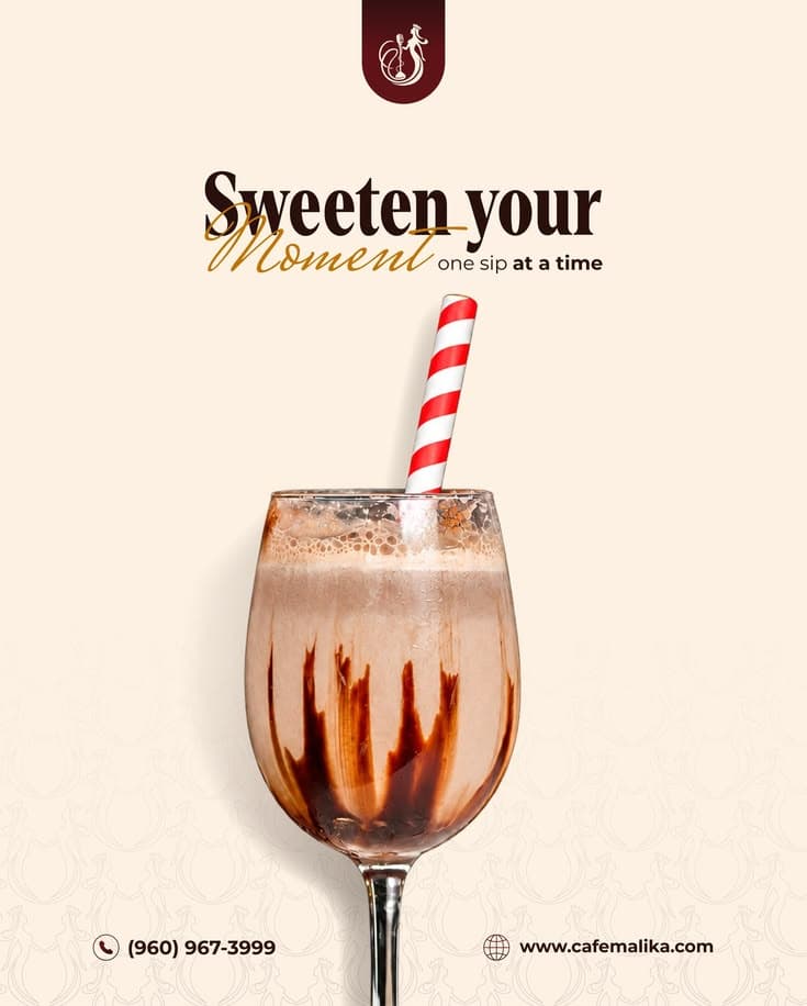 A Little Sip of Happiness! 🍫🥤✨